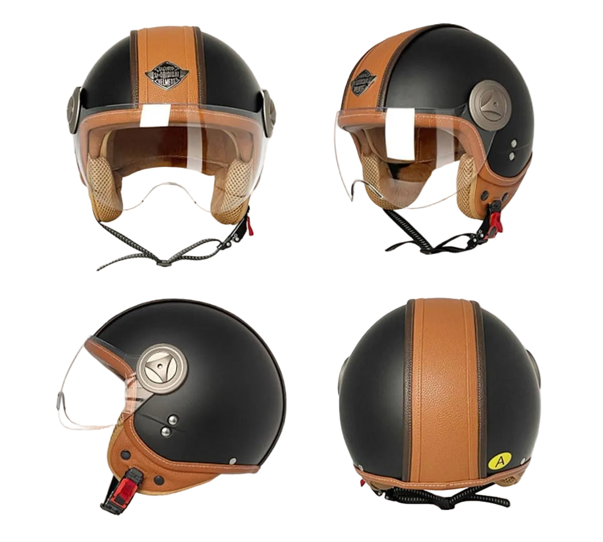 Cobalt - Casque jet vintage noir