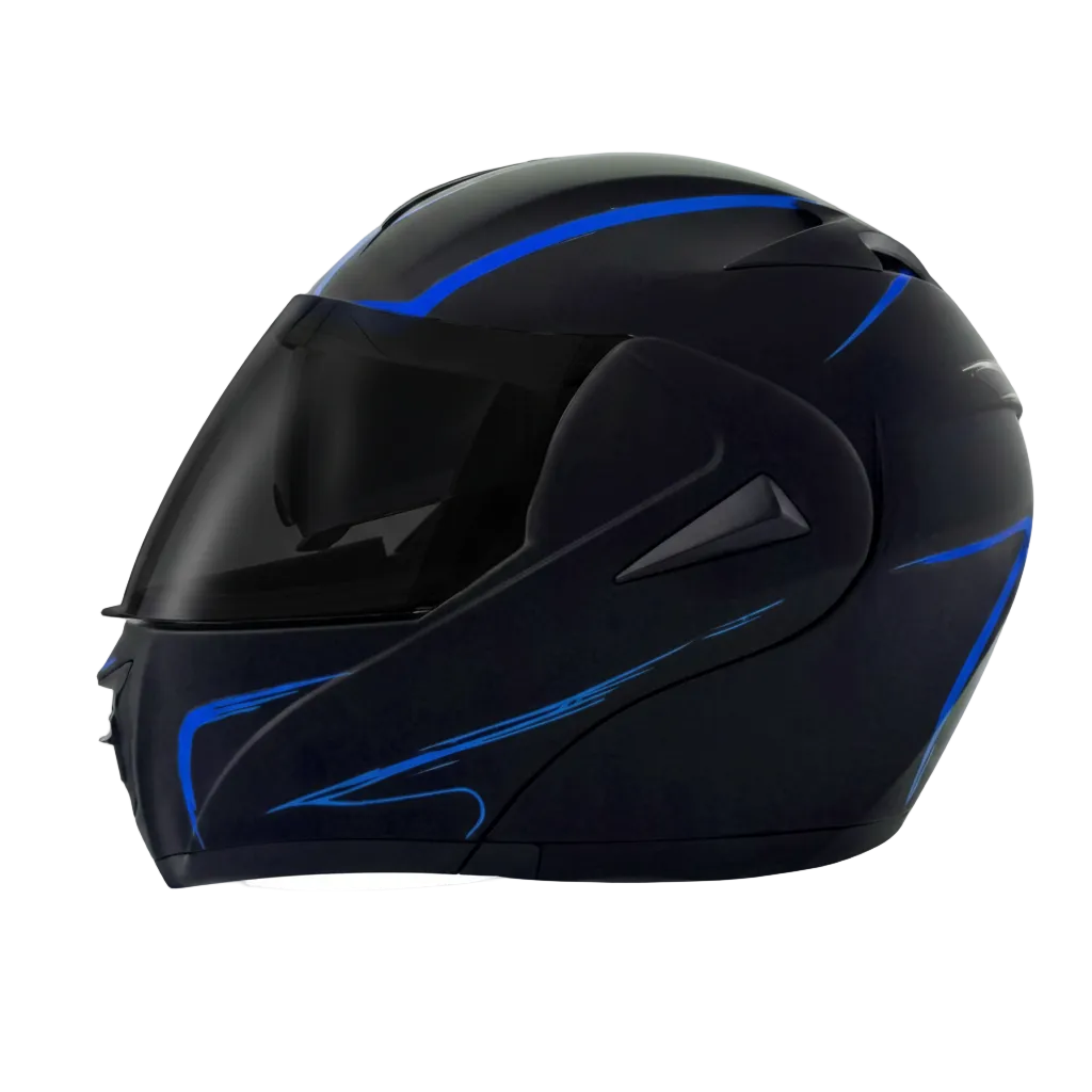 Casque moto noir mat visiere noir