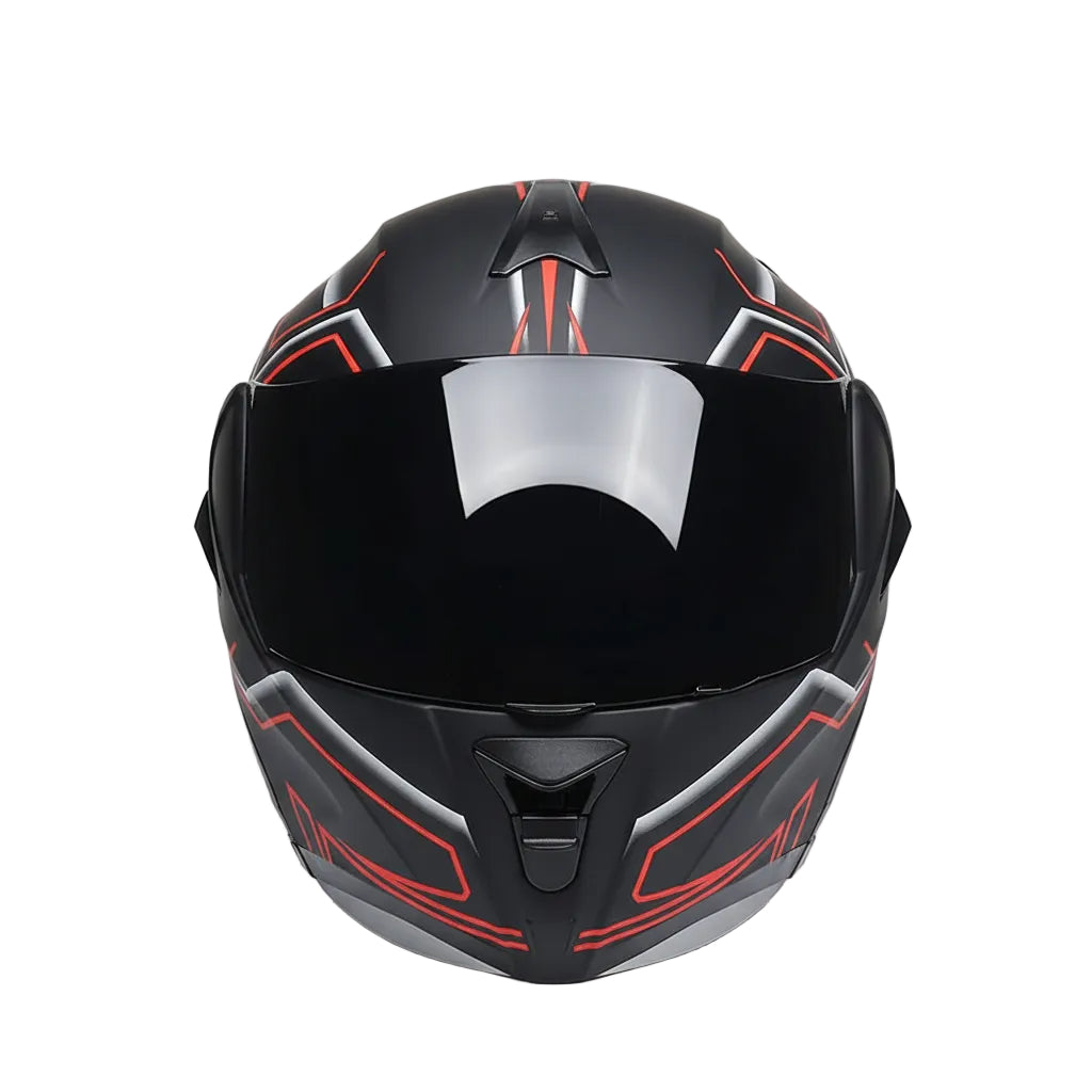 Blaze - Casque moto rouge noir et blanc