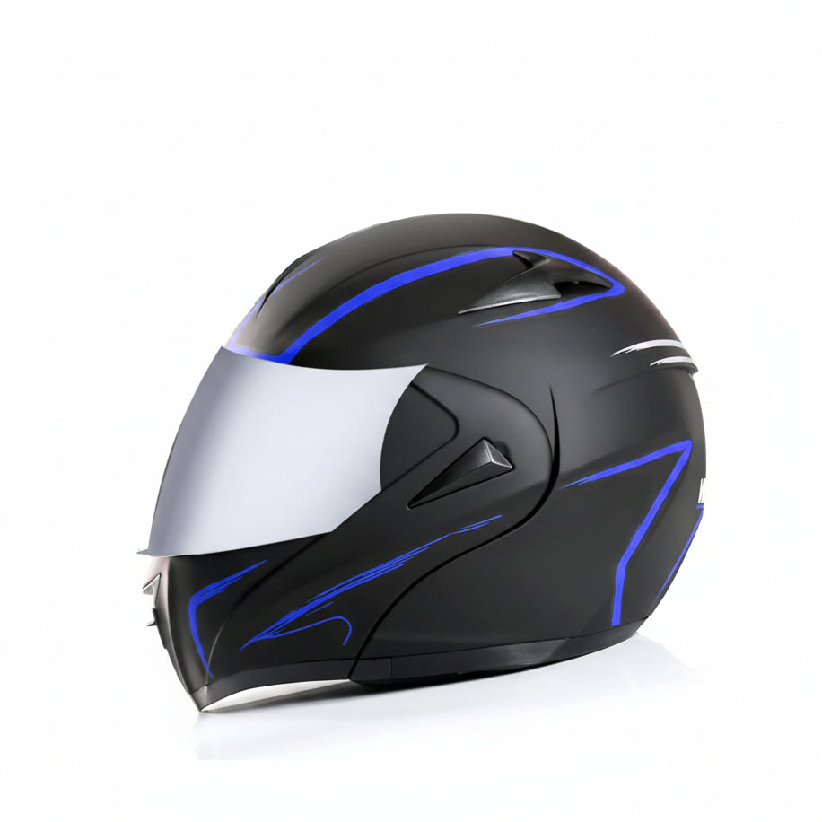Gravel - Casque moto noir mat visiere noir