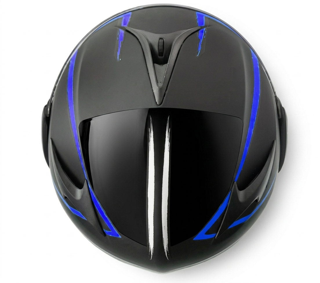 Gravel - Casque moto noir mat visiere noir