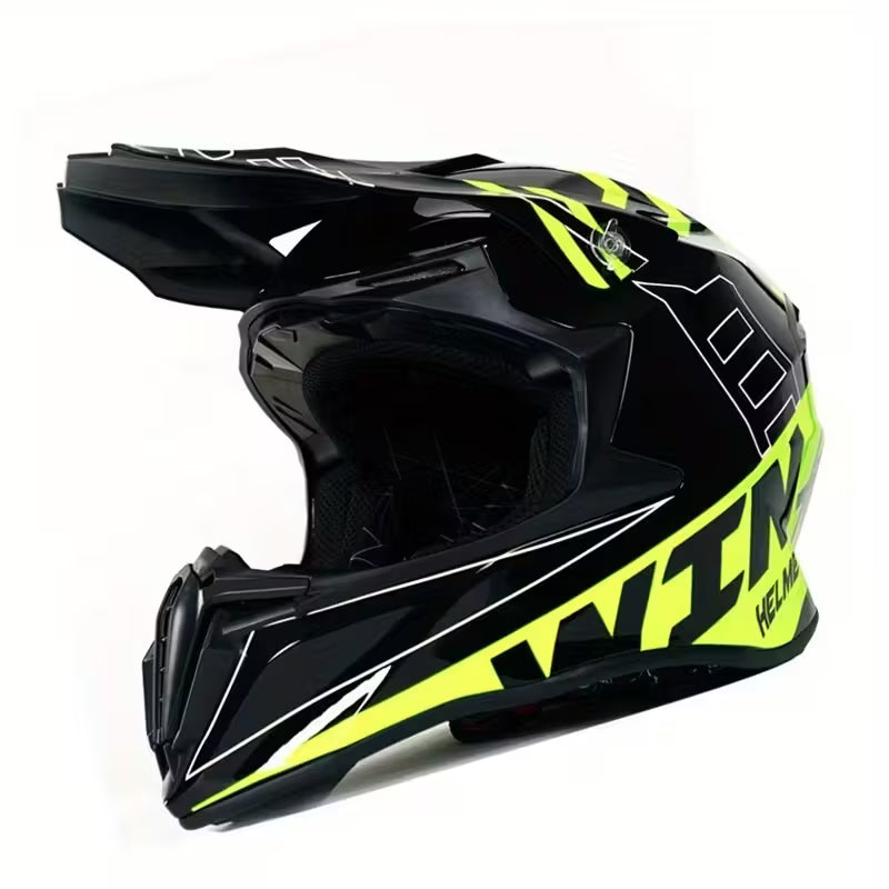 MiniX - Casque cross jaune et noir