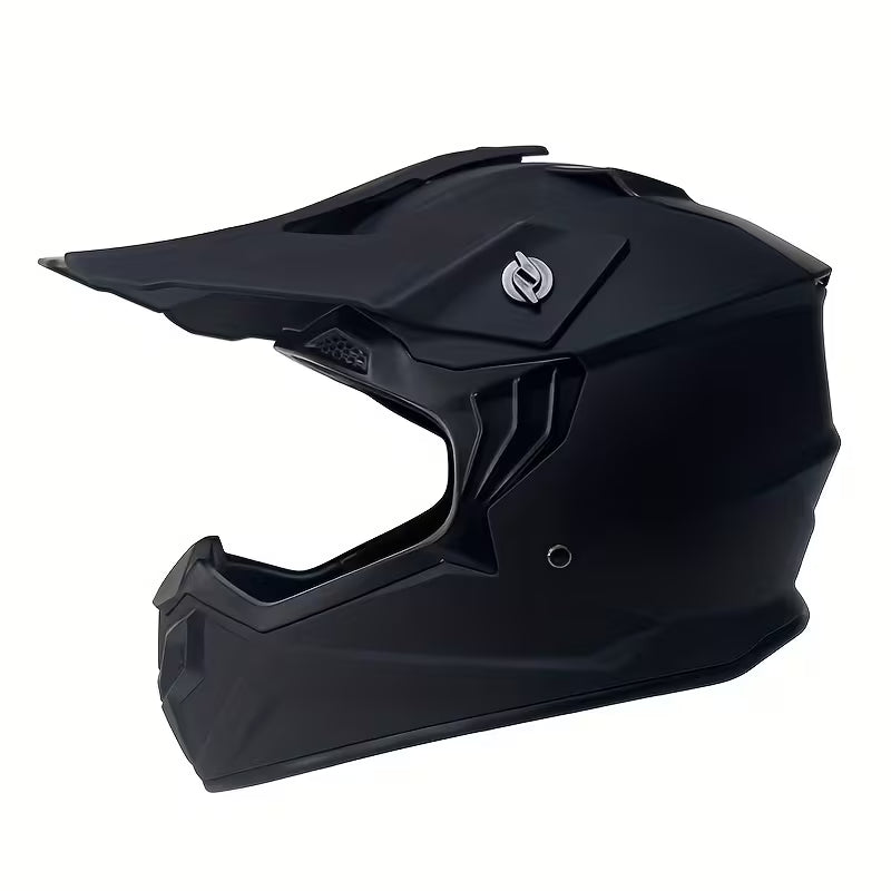 Casque cross noir mat