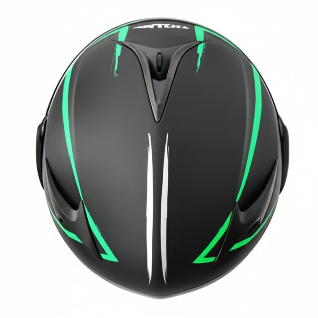 Scout - Casque moto noir et vert