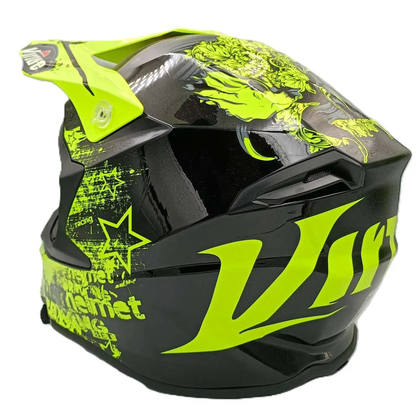 Vector - Casque moto noir et jaune