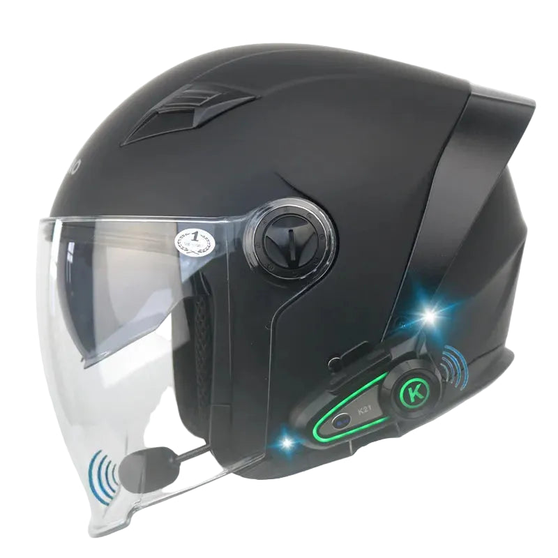 Casque moto jet bluetooth