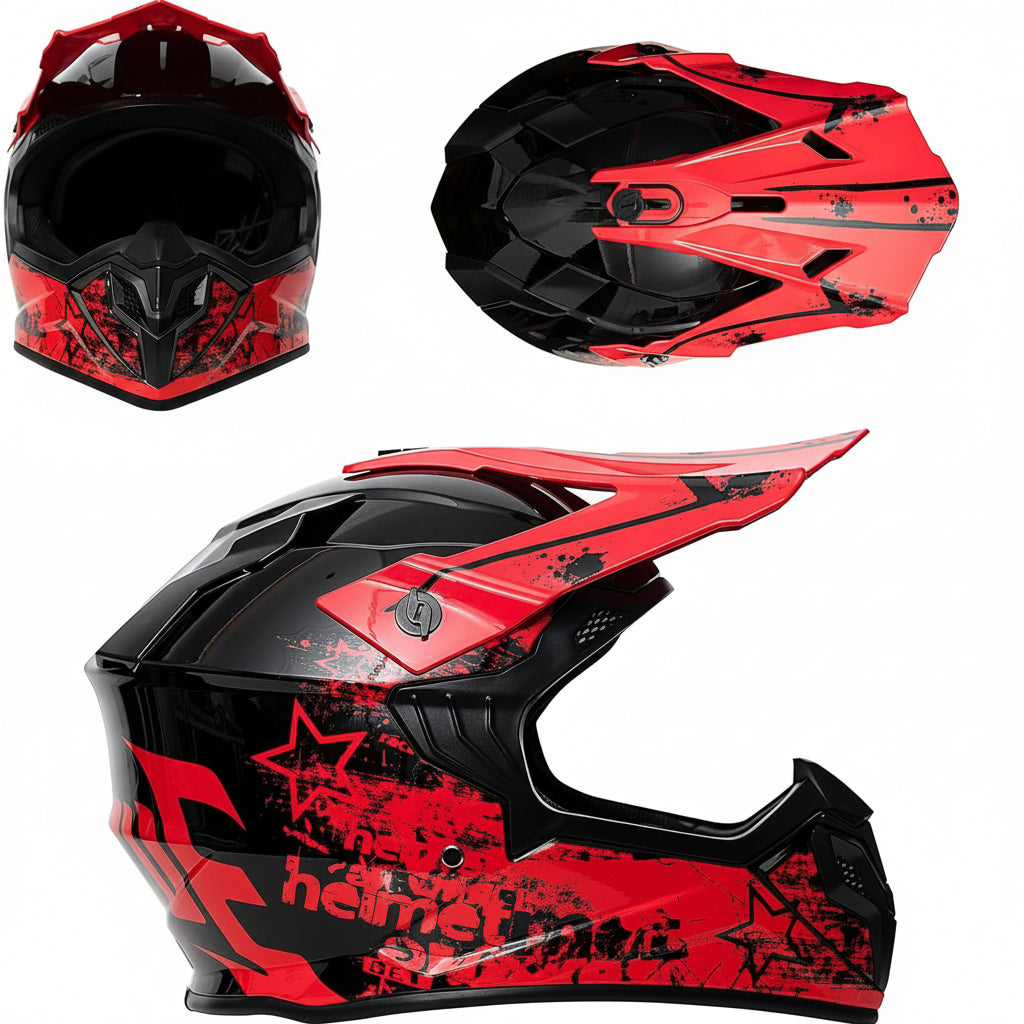 Core - Casque moto noir et rouge