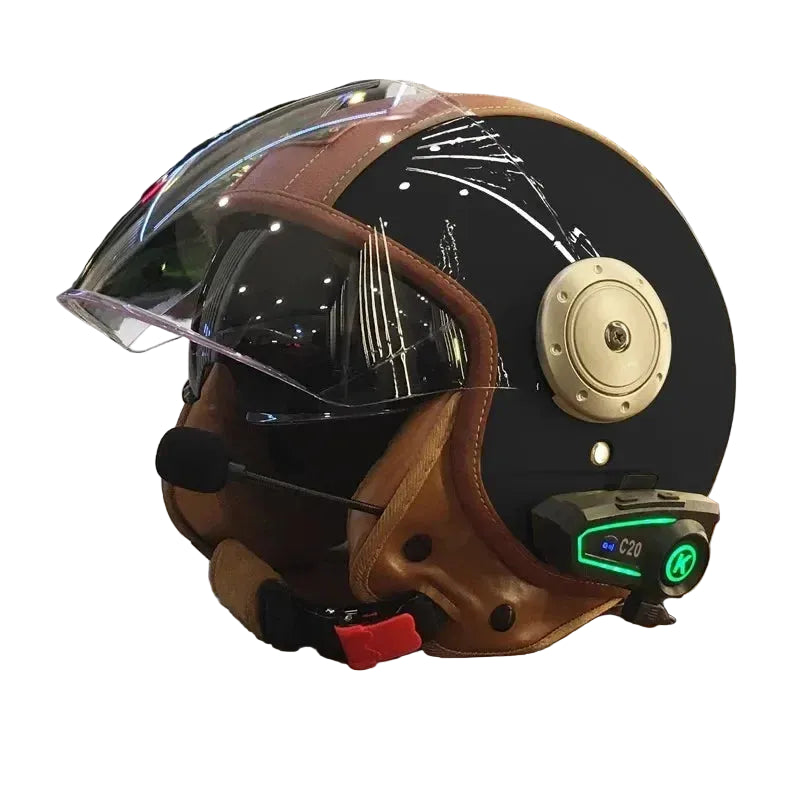 Neo - Casque moto demi jet vintage
