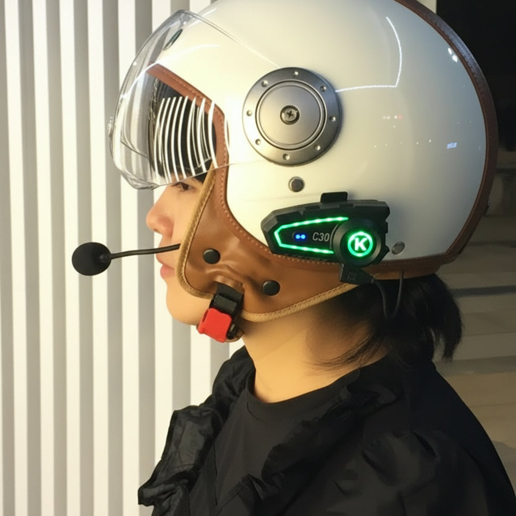 Neo - Casque moto demi jet vintage