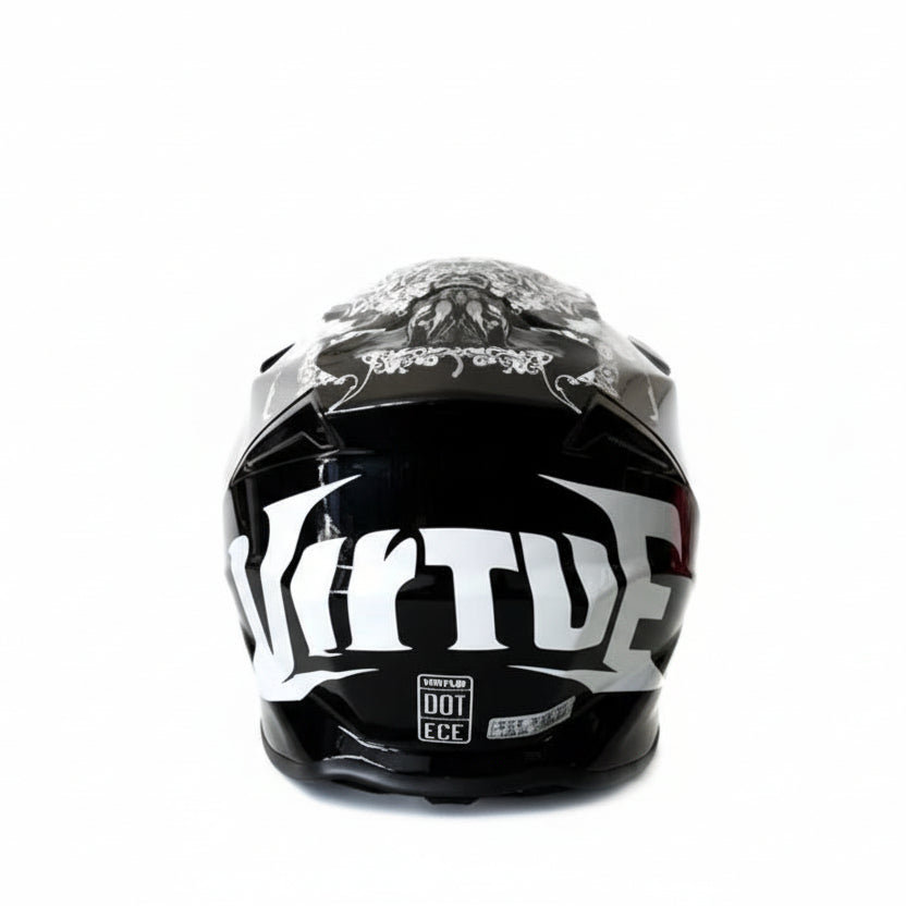 Ignis - Casque de moto cross noir et blanc