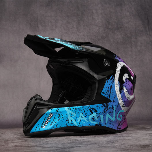 Solis - Casque moto cross femme rose