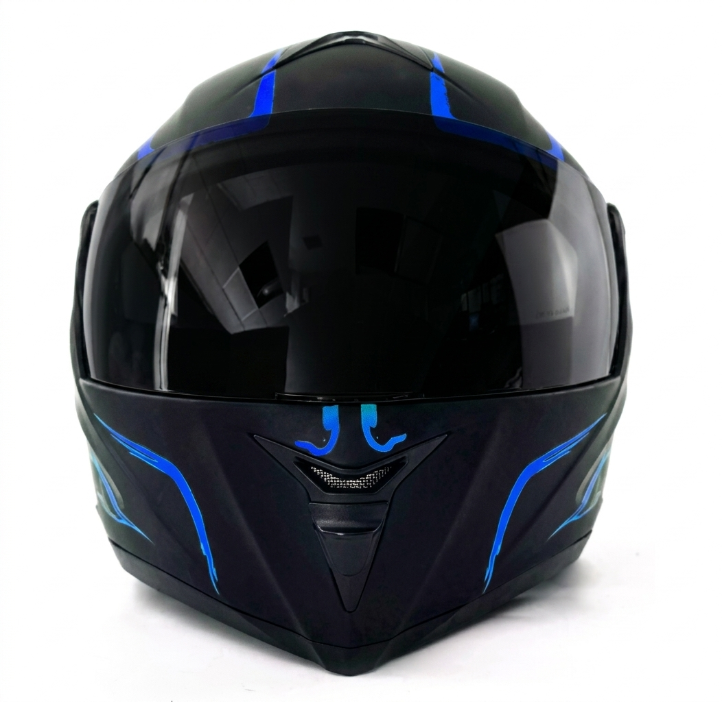 Gravel - Casque moto noir mat visiere noir