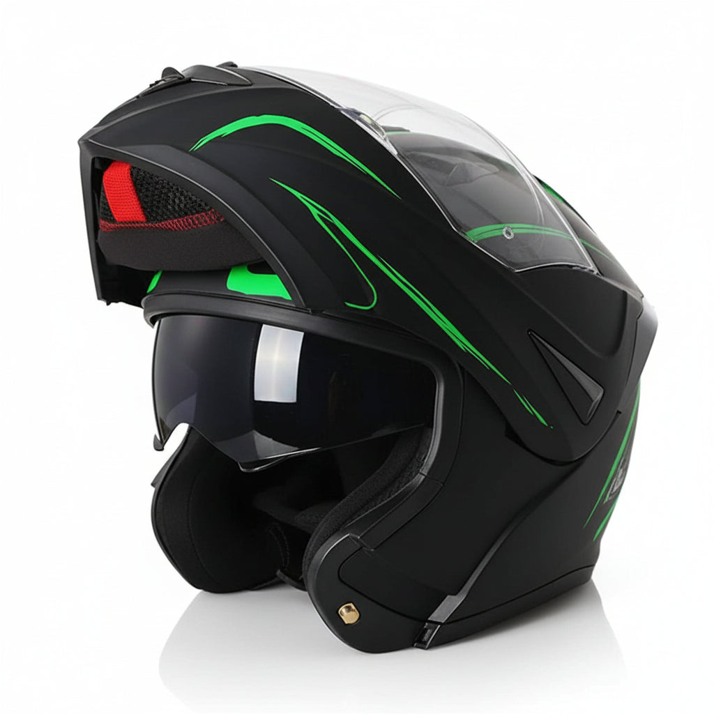 Scout - Casque moto noir et vert