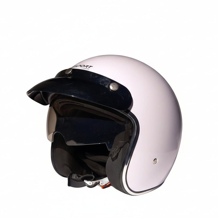 Casque jet blanc