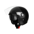 Casque jet noir brillant