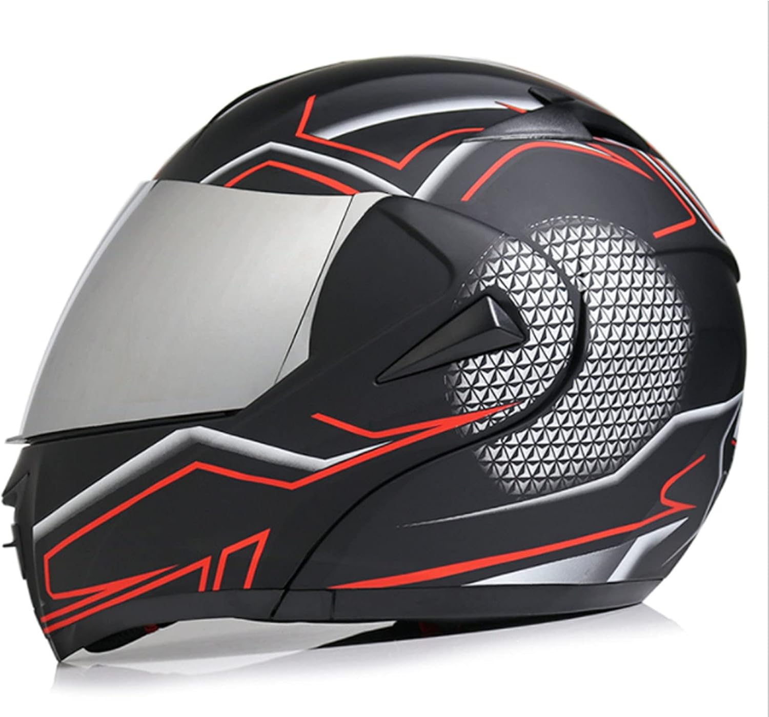 Blaze - Casque moto rouge noir et blanc