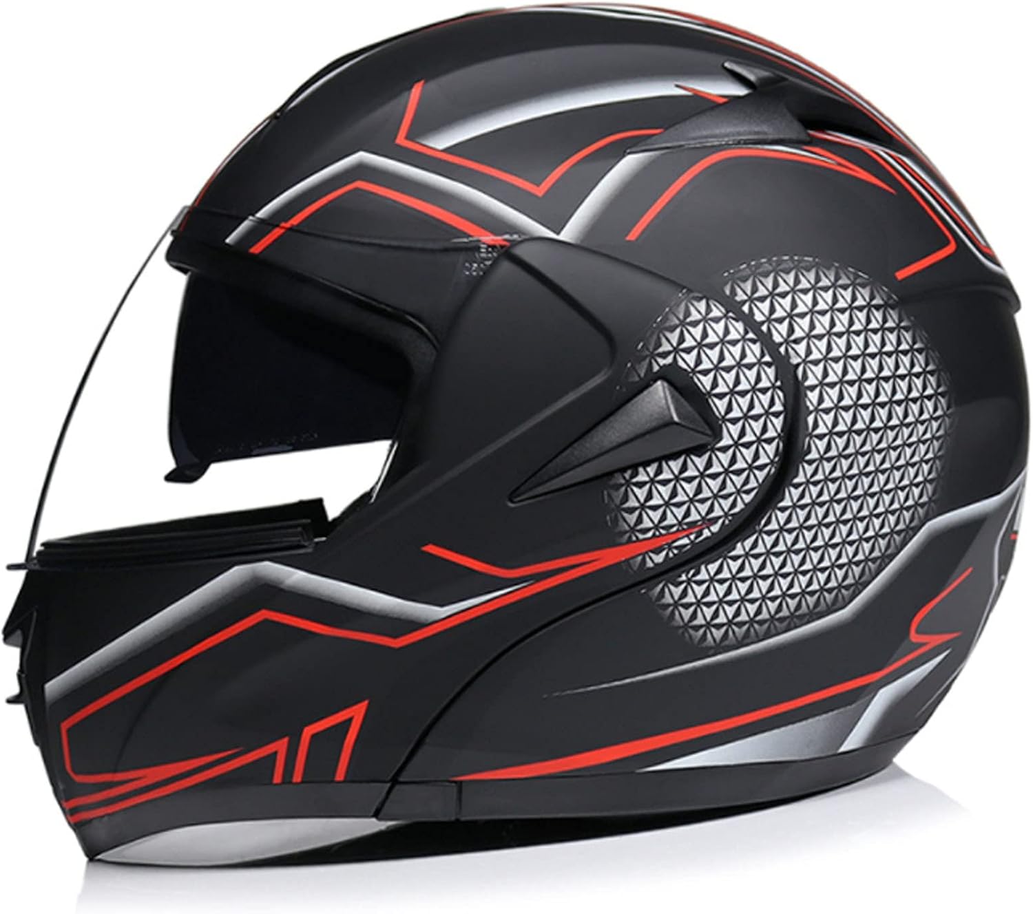Blaze - Casque moto rouge noir et blanc