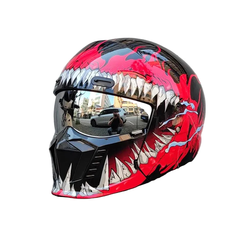 Fury - Casque avec visière miroir