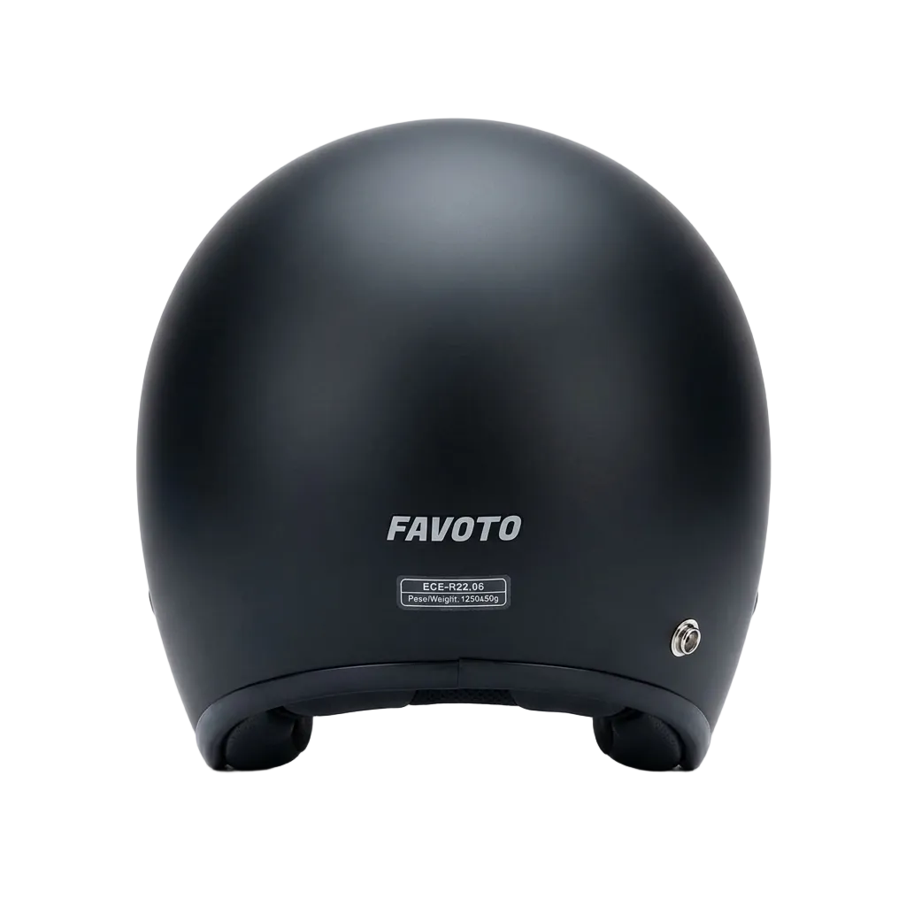 Ace - Casque jet noir brillant