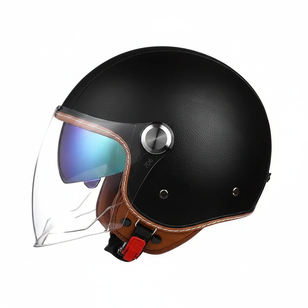 Tank - Casque jet moto vintage homologué