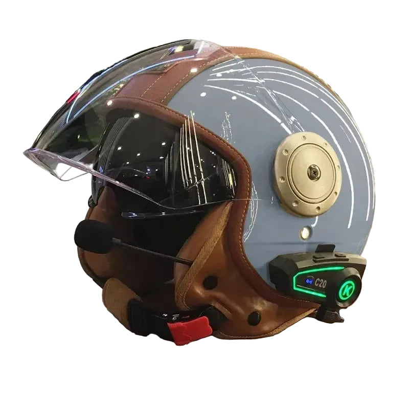 Neo - Casque moto demi jet vintage