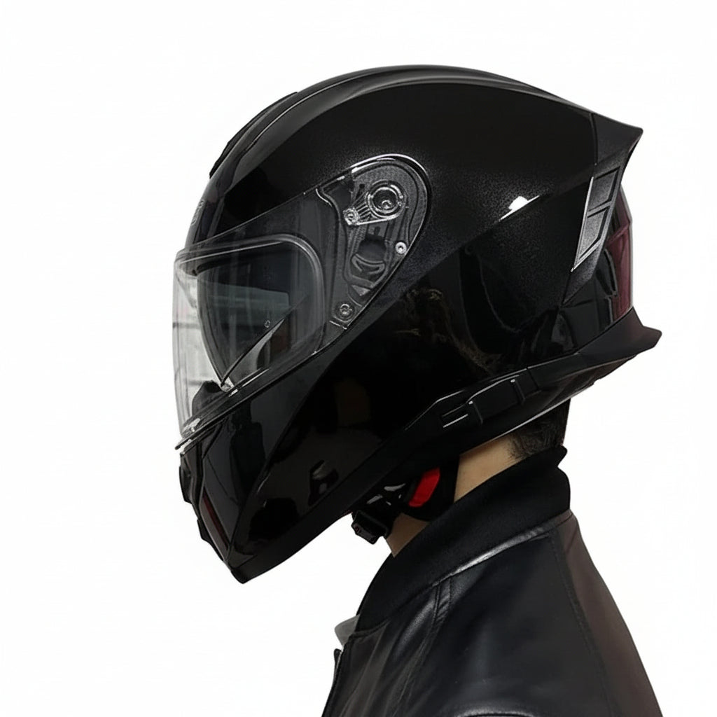 Steel - Casque integral noir brillant