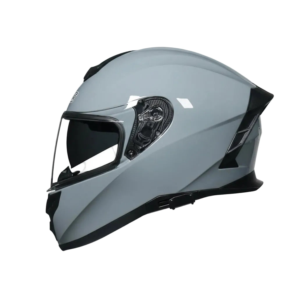 Casque moto gris
