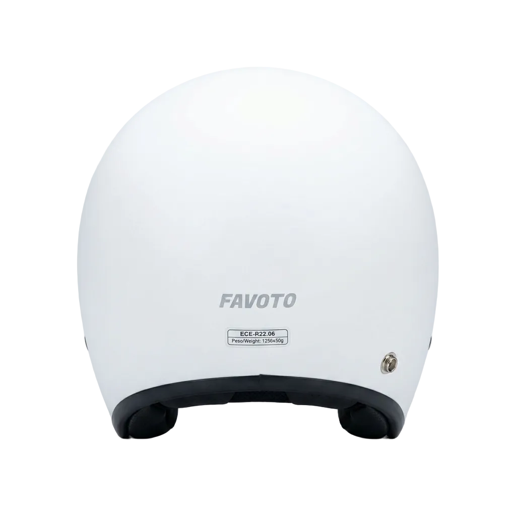 Hero - Casque moto blanc vintage