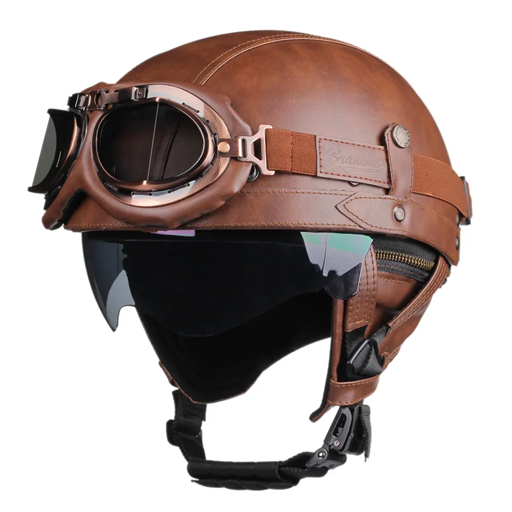 Casque moto aviateur