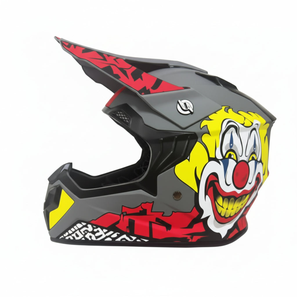 Casque moto clown