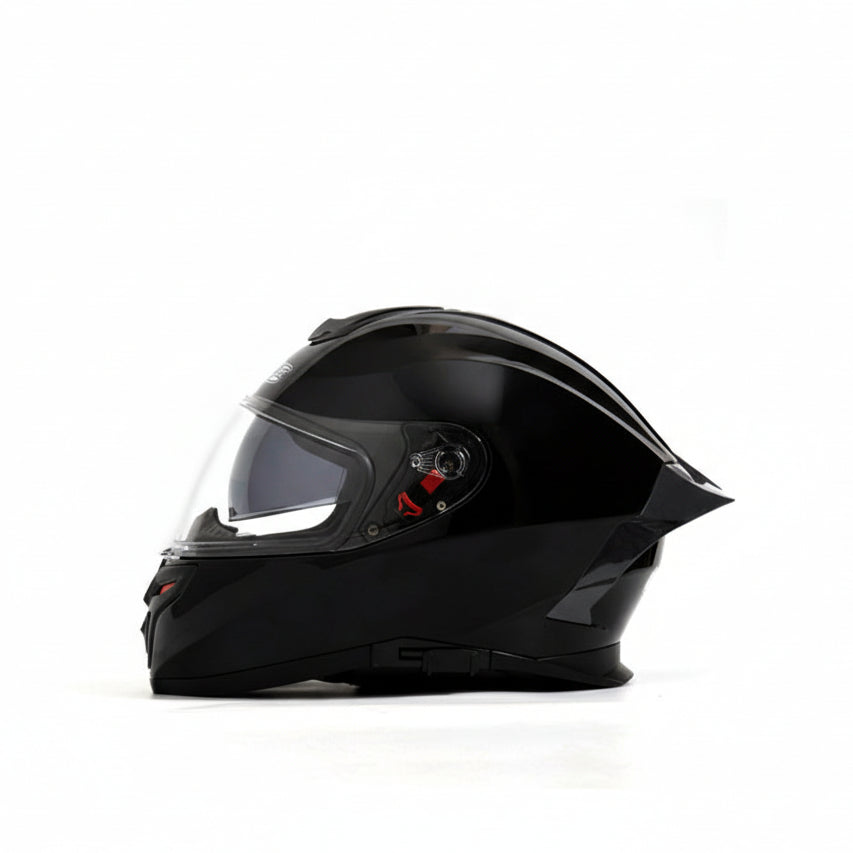 Casque integral noir brillant