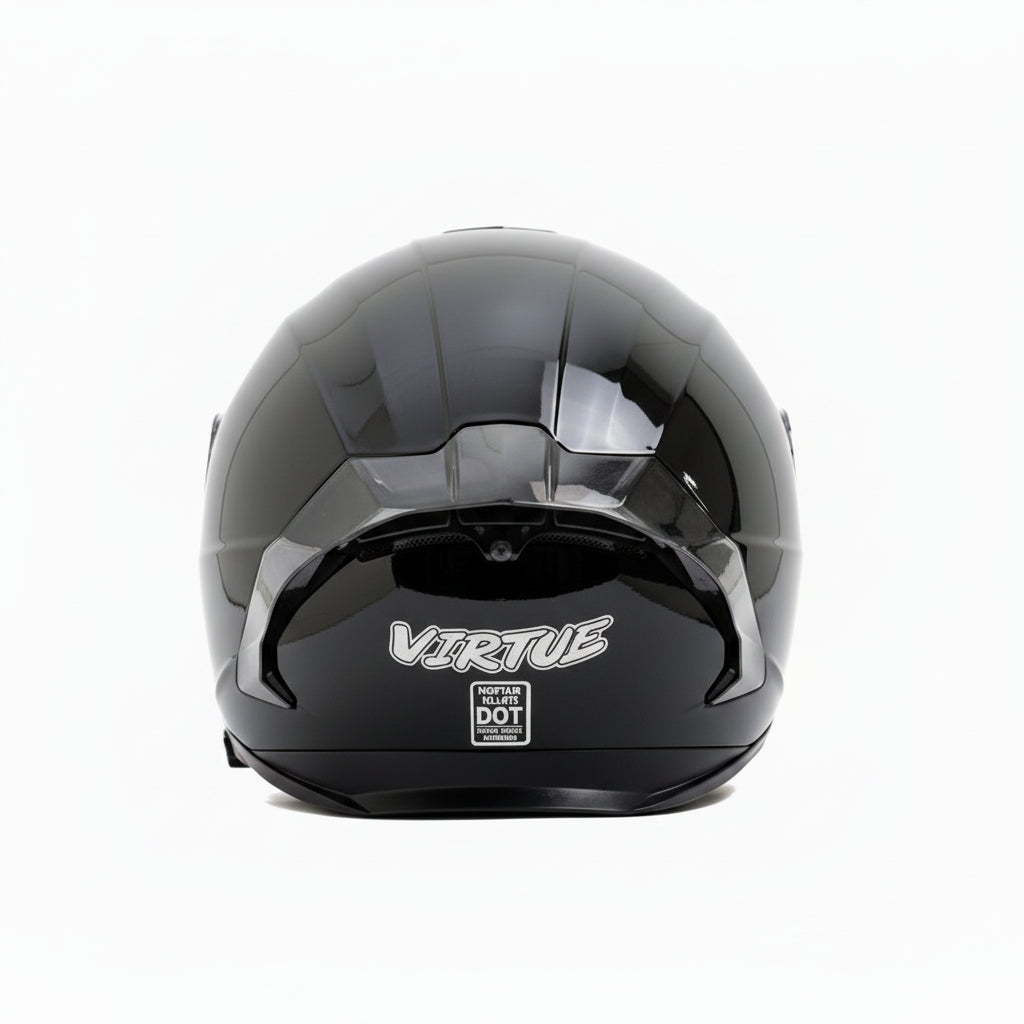 Steel - Casque integral noir brillant