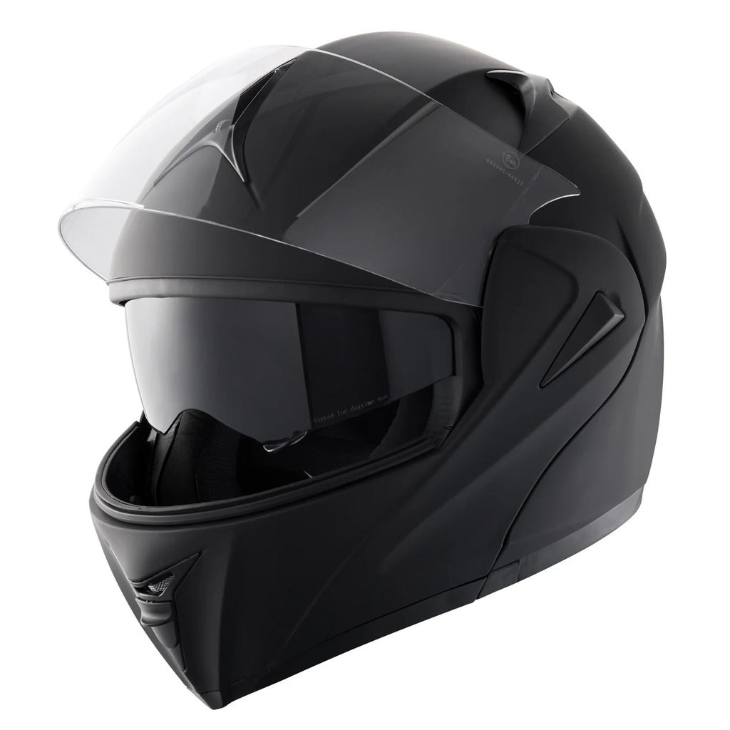 casque noir mat moto