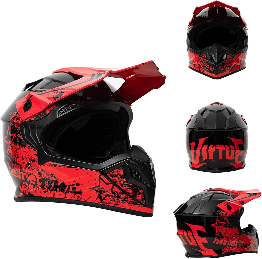 Core - Casque moto noir et rouge
