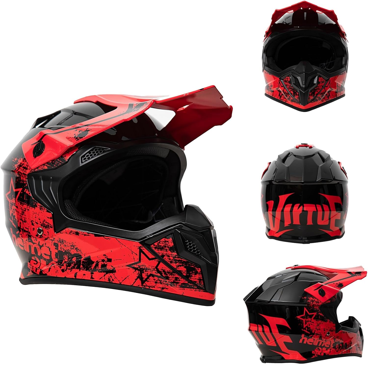 Core - Casque moto noir et rouge