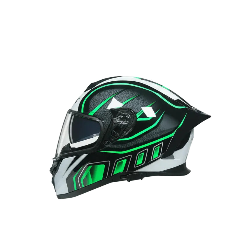 Casque moto integral vert