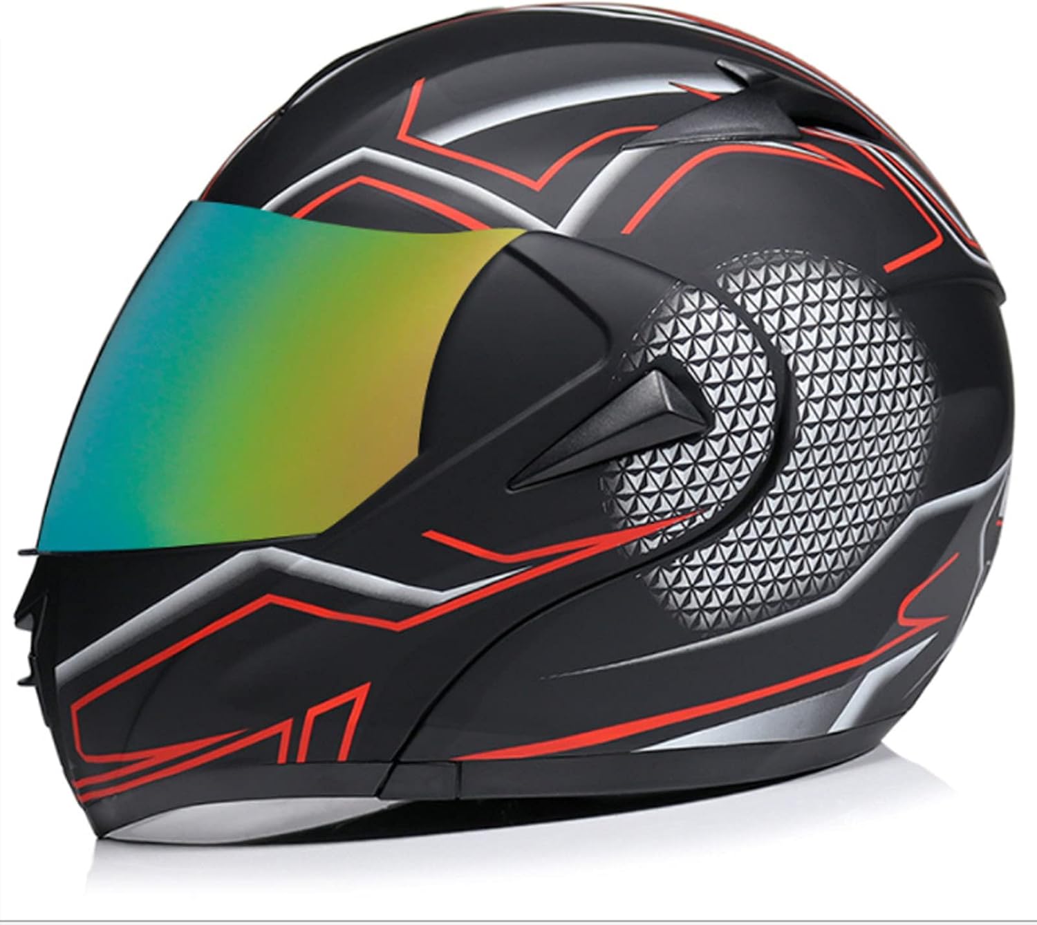 Blaze - Casque moto rouge noir et blanc