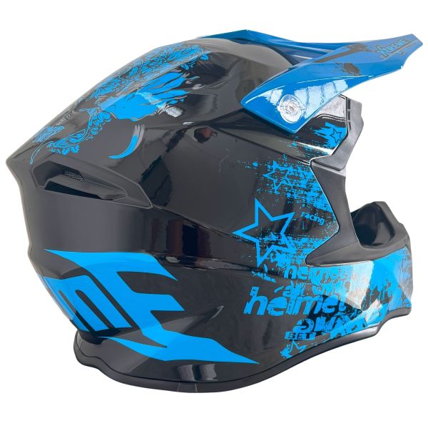 Vector M - Casque moto bleu et noir
